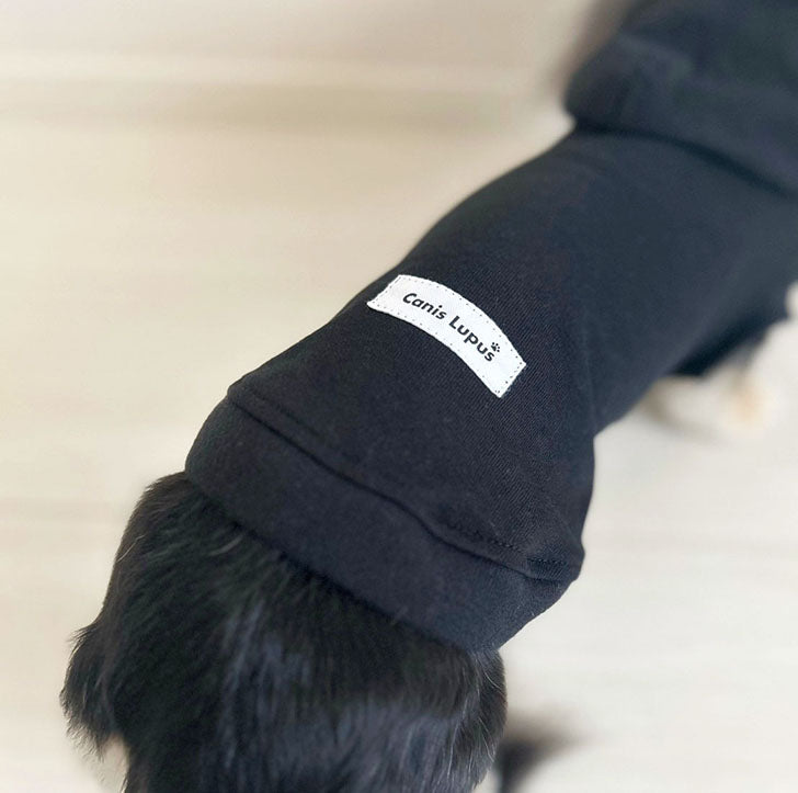 カニスルプス オリジナル犬服コットン生地パーカーブラック